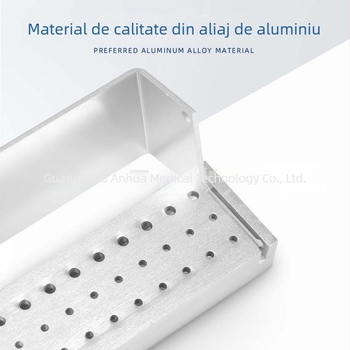 Cutie metalică pentru dezinfectarea instrumentelor dentare cu 30 de găuri, design deschis de depozitare