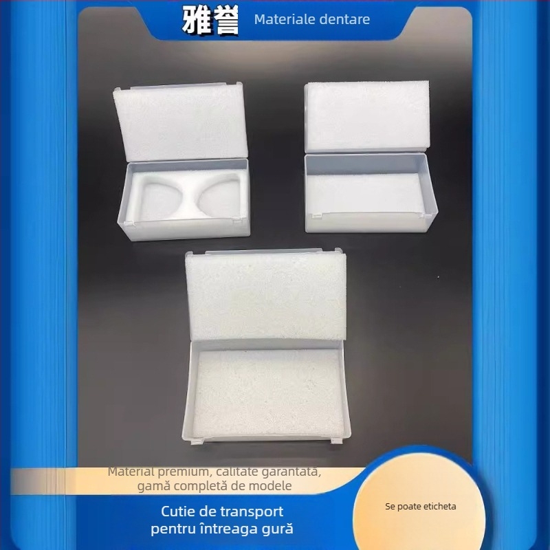Cutie de ambalare pentru modelele dentare și proteze, pentru întreaga arcadă, cu posibilitatea imprimării logo-ului; Brand Yayu, marcă locală, cod de bare 1648435, Categoria: Alte substanțe chimice pentru igiena orală