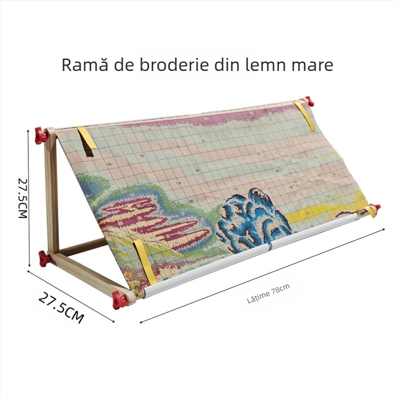 Cadru din lemn pentru broderie la cruce, pentru birou, Borka, design modern minimalist