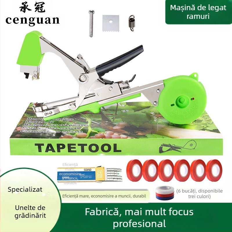 Mașină de legat ramuri - oțel inoxidabil; potrivit pentru grădină, grădinărit acasă, agricultură și livezi; Brand: Congratulations