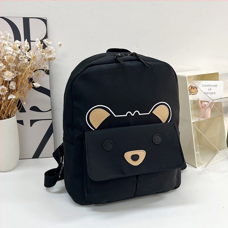 Rucsac pentru copii din nylon, pentru vârsta 3–6 ani, respirabil și rezistent, cu bretele curbate, imprimeu desen animat