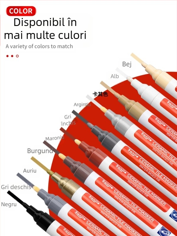 Stilou pentru rosturi de plăci ceramice – instrument de reparație a rosturilor și schimbare a culorii rosturilor (pentru plăci ceramice; reparație rosturi; etanșare)