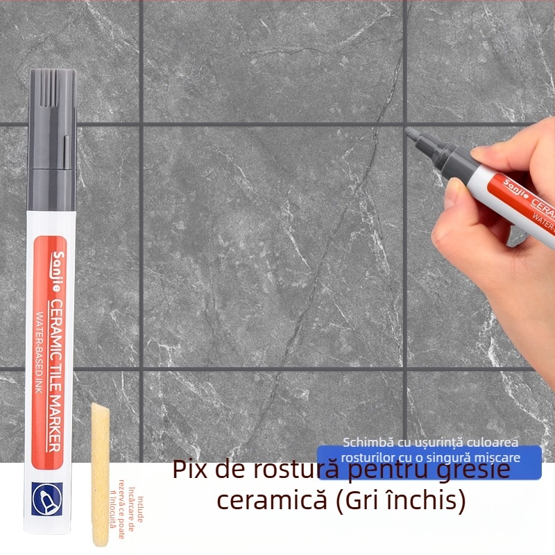 Stilou pentru rosturi de plăci ceramice – instrument de reparație a rosturilor și schimbare a culorii rosturilor (pentru plăci ceramice; reparație rosturi; etanșare)