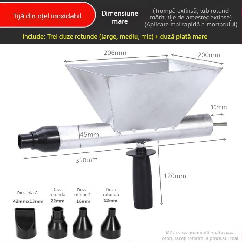 Pistol electric pentru rosturi cu ciment pentru uși și ferestre – dispozitiv de etanșare cu ciment, complet automat