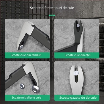 xTuosen Crowbar cu capăt dublu – horn nail remover, oțel carbon, tâmplărie, utilizare casnică