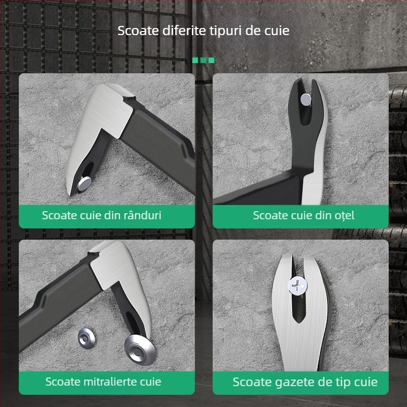 xTuosen Crowbar cu capăt dublu – horn nail remover, oțel carbon, tâmplărie, utilizare casnică