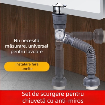 Kit universal de sifon pop-up pentru chiuvetă, ABS, Yayier Bathroom