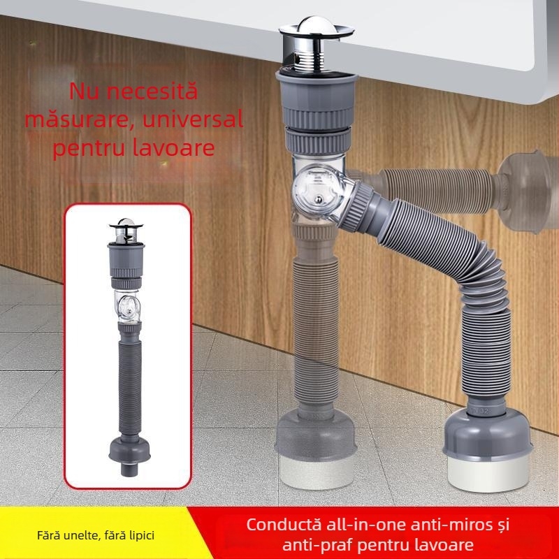 Kit universal de sifon pop-up pentru chiuvetă, ABS, Yayier Bathroom