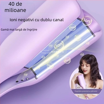 Ondulator automatic cu formă de ou – trei în unu, cilindru ceramic, control termostatic, potrivit pentru păr ud și uscat, 25–39W