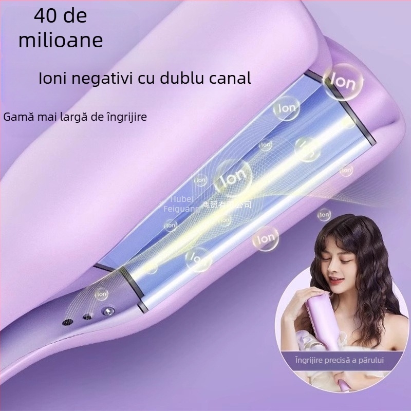 Ondulator automatic cu formă de ou – trei în unu, cilindru ceramic, control termostatic, potrivit pentru păr ud și uscat, 25–39W