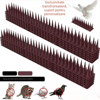 Spini din plastic pentru respingerea păsărilor, set de 12 bucăți, material PP, pentru balcon și curte, respingere păsări și pisici