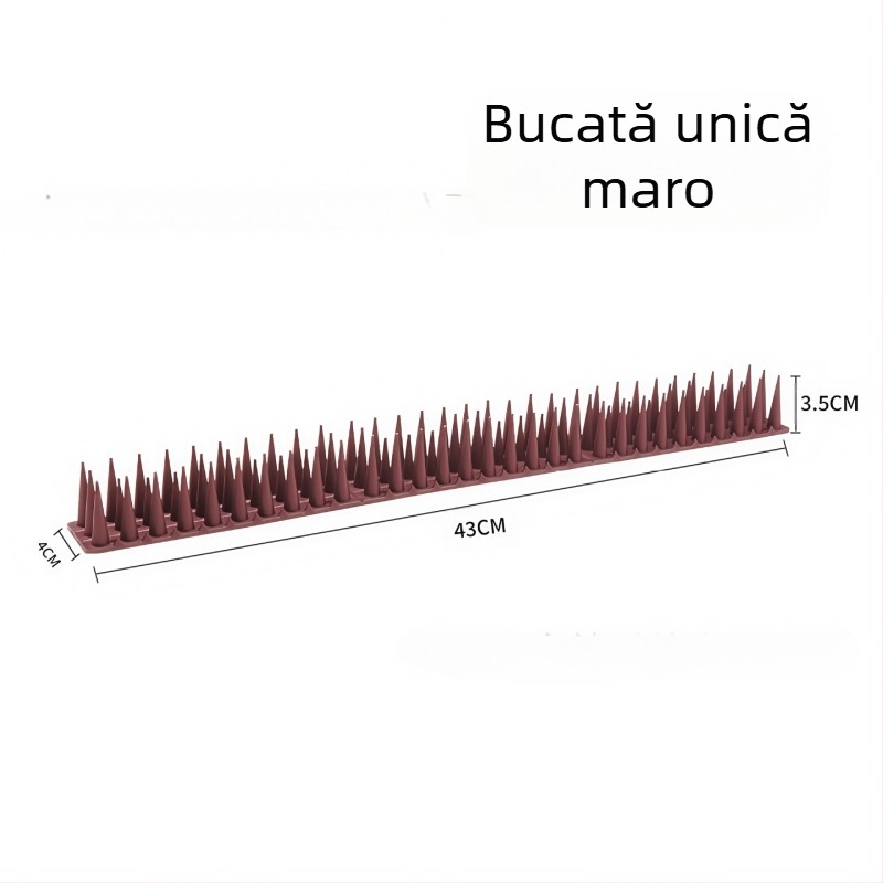 Spini din plastic pentru respingerea păsărilor, set de 12 bucăți, material PP, pentru balcon și curte, respingere păsări și pisici