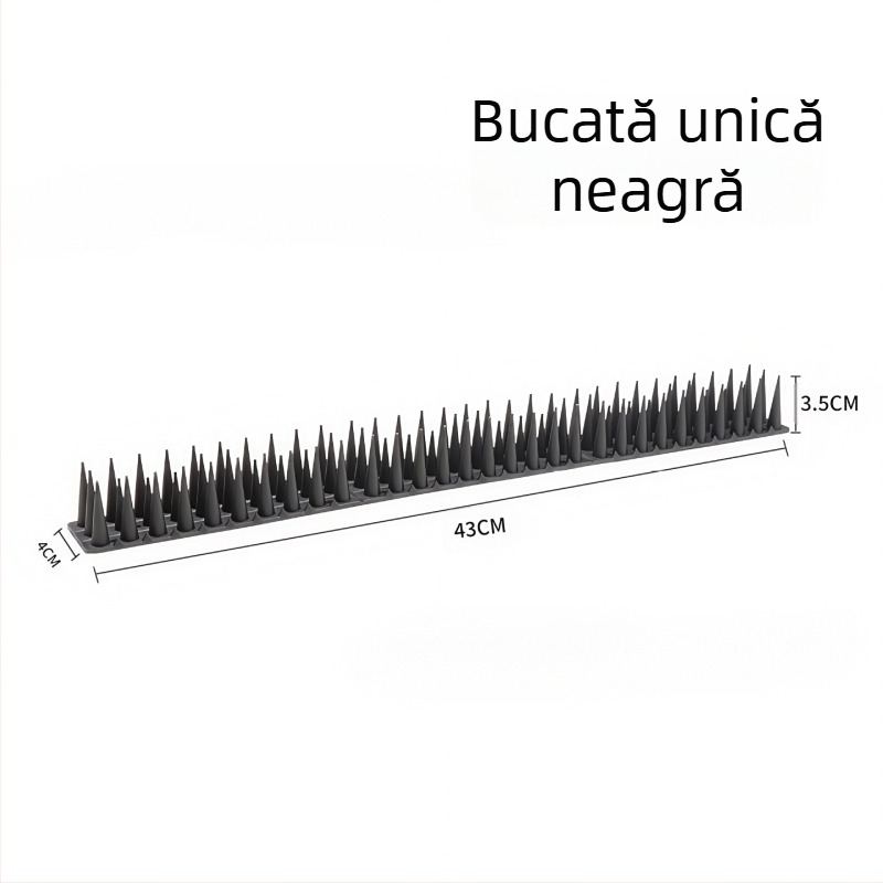 Spini din plastic pentru respingerea păsărilor, set de 12 bucăți, material PP, pentru balcon și curte, respingere păsări și pisici