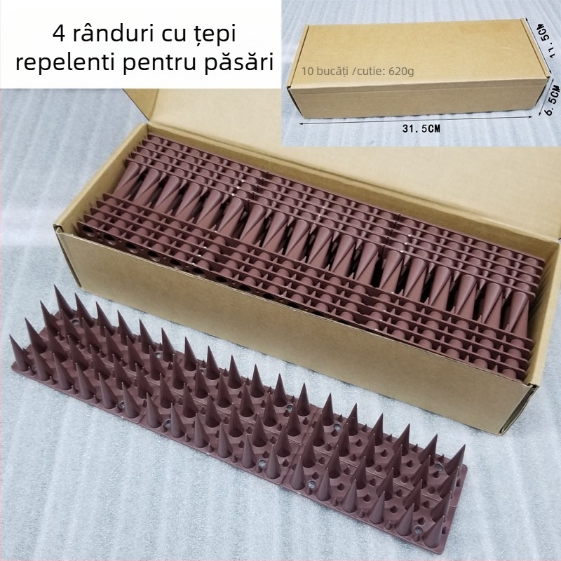 Șipuri din plastic pentru respingerea păsărilor, model MZK019-30, PP, anti-furt, anti-cățărare, anti-păsări, anti-pisici, pentru balcon/terasă, brand MZK