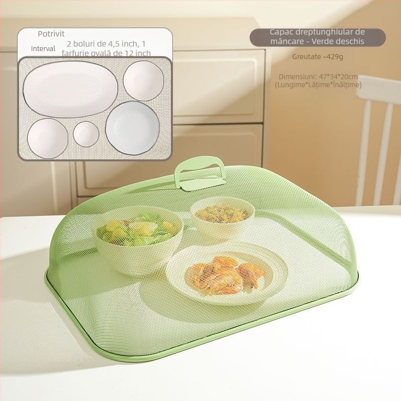 Capac de mâncare din oțel inoxidabil pentru bucătărie - capac multifuncțional cu cârlig de agățare, design modern minimalist, origine: Yongkang, lansat în 2024