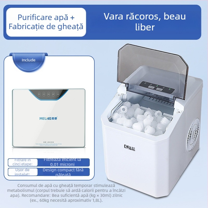 Mașină de gheață pentru uz casnic HZB-16M, 220V, 110W, 50Hz, capacitate 1.3L