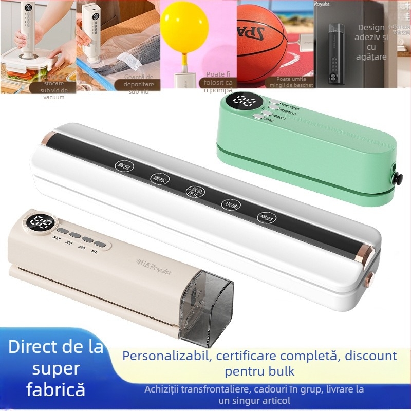 Mini sigilator de vid fără fir, reîncărcabil, carcasă ABS, capacitate 500–1000 ml, model 818, aparat de bucătărie