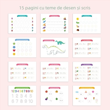 Carte Montessori pentru copii — material din hârtie; personalizabilă după desene; pentru vârsta 4–6 ani; carte ilustrată pentru educație timpurie