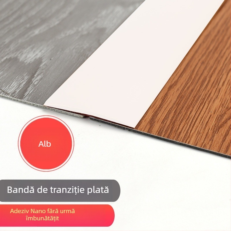 Bandă de tranziție PVC pentru podea – plată, autoadezivă, stil modern minimalist