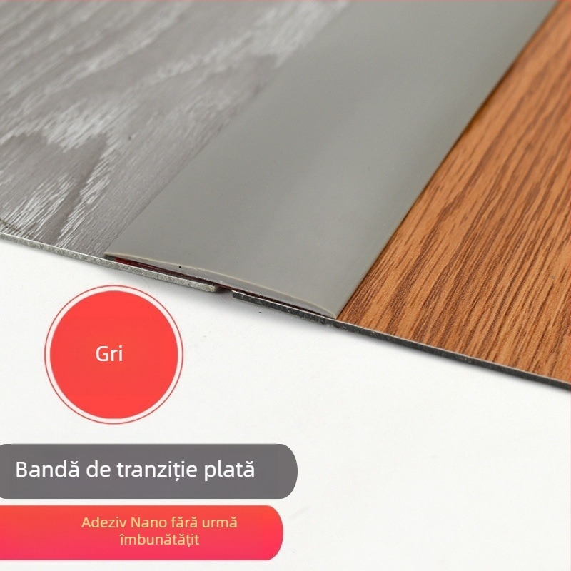 Bandă de tranziție PVC pentru podea – plată, autoadezivă, stil modern minimalist