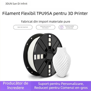 TPU 95A filament flexibil pentru imprimante 3D, secțiune circulară, disc, densitate 1.10-1.25 g/cm³, 1 kg