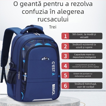 Rucsac pentru băieți, 2024 – capacitate mare, poliester durabil, Long An Fu
