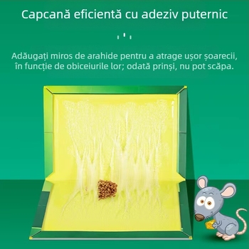 Bond trap Placă lipicioasă pentru șoareci – Formă solidă, Model 52528, Non-toxică, Capturarea șoarecilor