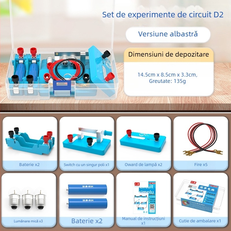 Liuxin Set de Experimente Științifice pentru clasa a IV-a — Fizică și Electricitate, Circuite Simple (Serii și Paralel) Instrument Educațional