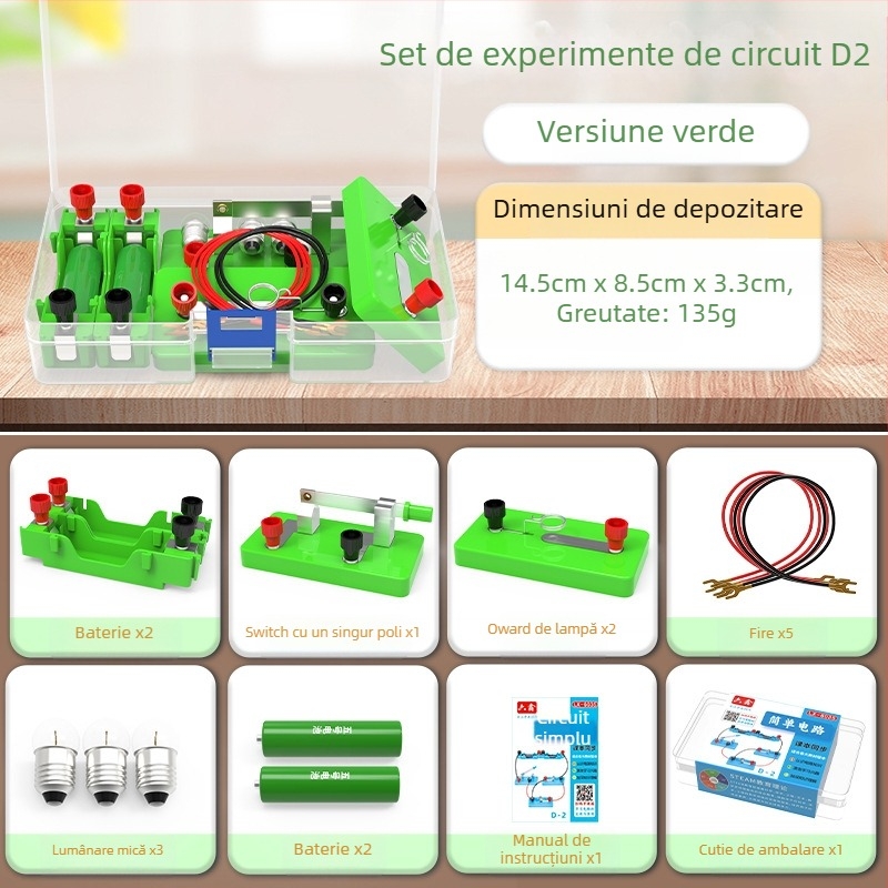 Liuxin Set de Experimente Științifice pentru clasa a IV-a — Fizică și Electricitate, Circuite Simple (Serii și Paralel) Instrument Educațional