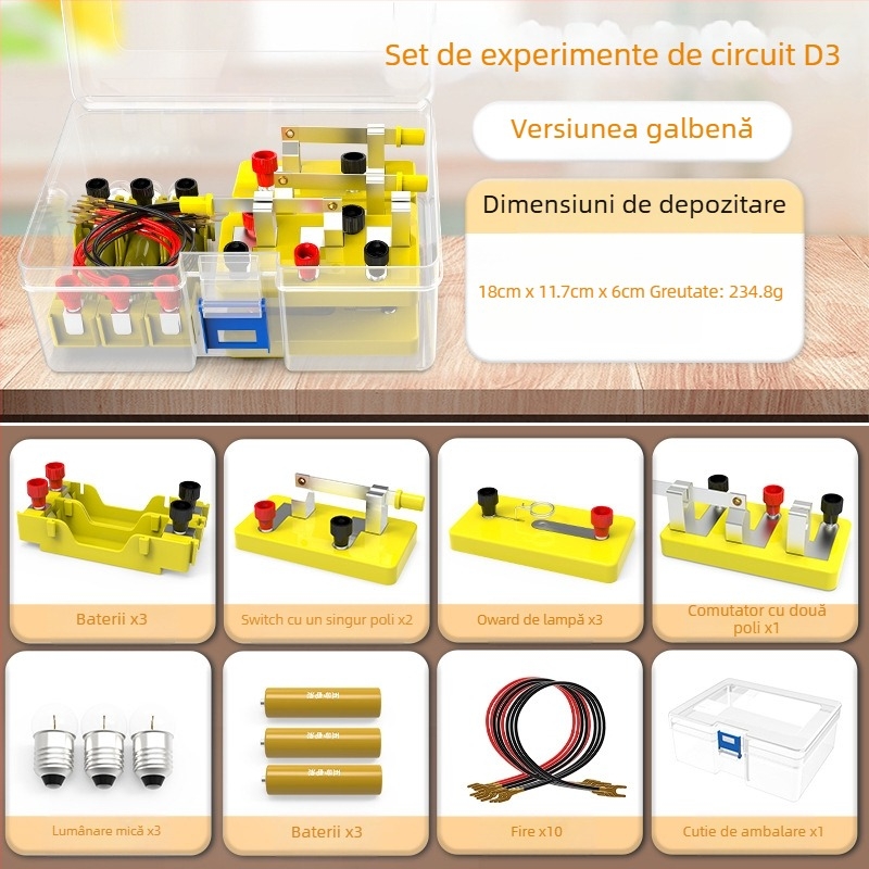 Liuxin Set de Experimente Științifice pentru clasa a IV-a — Fizică și Electricitate, Circuite Simple (Serii și Paralel) Instrument Educațional