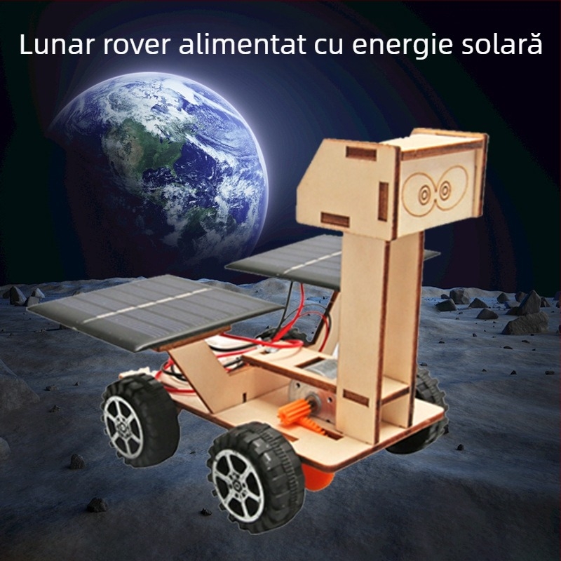 Model aerospațial din lemn — electric, DIY, jucărie educațională de fizică pentru elevi din învățământul primar (7-14 ani)