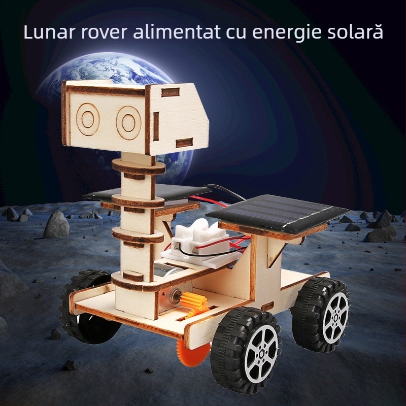 Model aerospațial din lemn — electric, DIY, jucărie educațională de fizică pentru elevi din învățământul primar (7-14 ani)