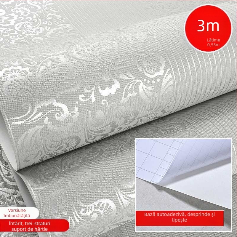 Tapet autoadeziv pentru pereți – din material nețesut, stil simplu și modern, premium