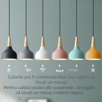 Lampa pendant Nordic cu trei capete din fier, LED, 220V, model AL0038