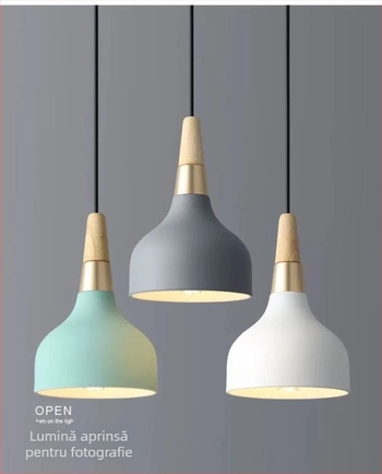 Lampa pendant Nordic cu trei capete din fier, LED, 220V, model AL0038