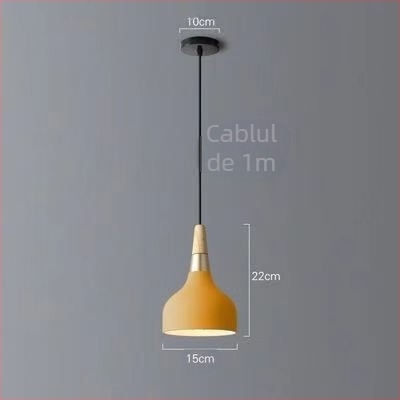 Lampa pendant Nordic cu trei capete din fier, LED, 220V, model AL0038