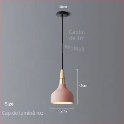 Lampa pendant Nordic cu trei capete din fier, LED, 220V, model AL0038