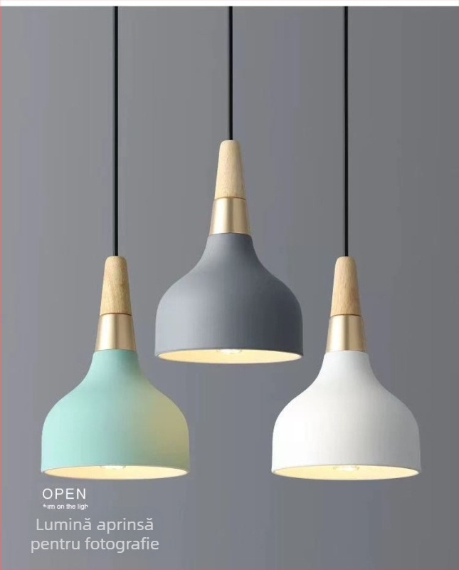 Lampa pendant Nordic cu trei capete din fier, LED, 220V, model AL0038