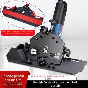 Accesoriu pentru șlefuitor unghiular pentru margini plăci ceramice, 45° unghi, 220V, compatibil cu discuri 115/125 mm