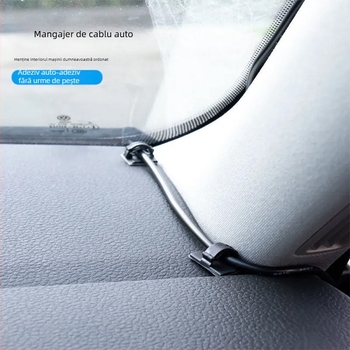 Cleme pentru cabluri și organizator de cabluri - model Wire buckle; material: nailon; fixare autoadezivă; potrivit pentru mașină, birou și iluminat