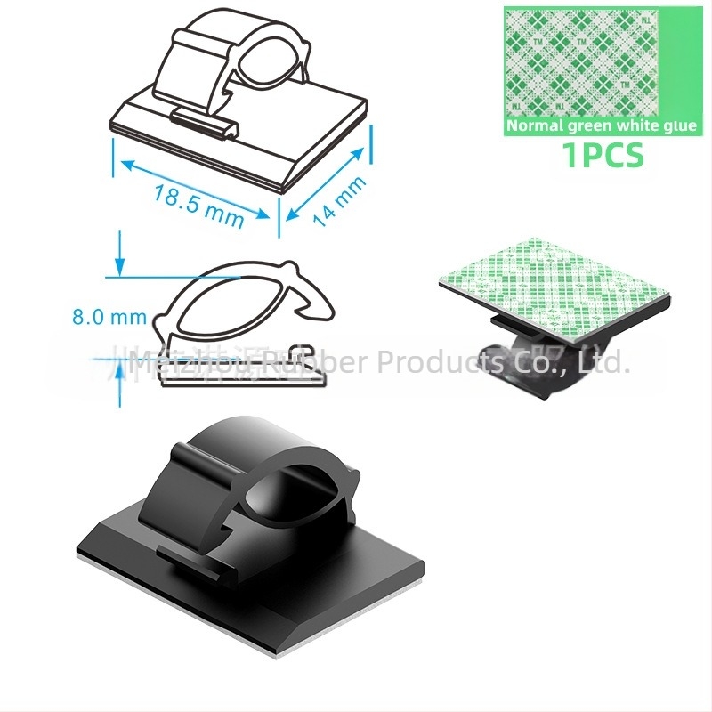 Cleme pentru cabluri și organizator de cabluri - model Wire buckle; material: nailon; fixare autoadezivă; potrivit pentru mașină, birou și iluminat