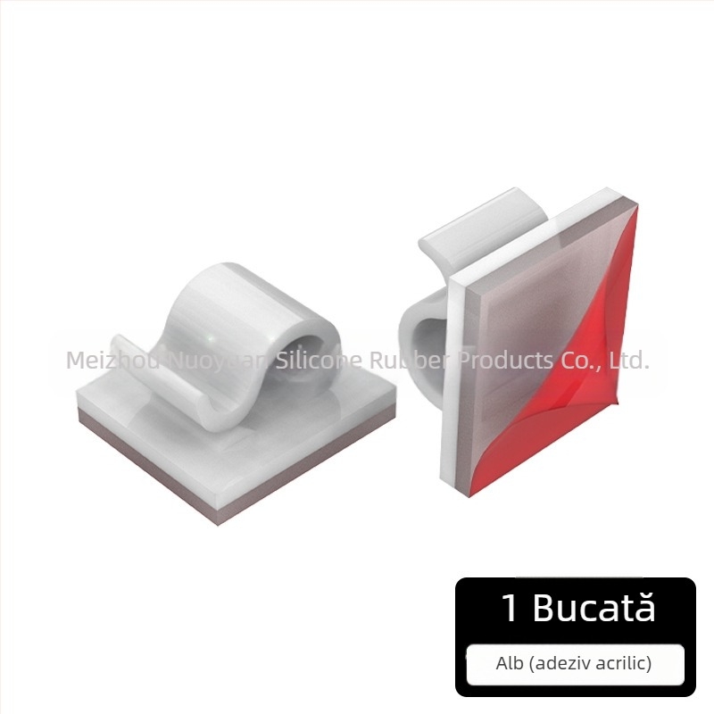 Cleme pentru cabluri și organizator de cabluri - model Wire buckle; material: nailon; fixare autoadezivă; potrivit pentru mașină, birou și iluminat