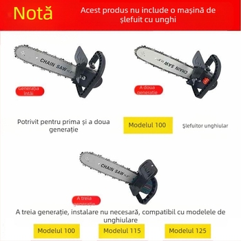 ZHCY Fierăstrău electric cu lanț, alimentare la priză, tensiune nominală 3, material lanț: normal, pentru uz casnic