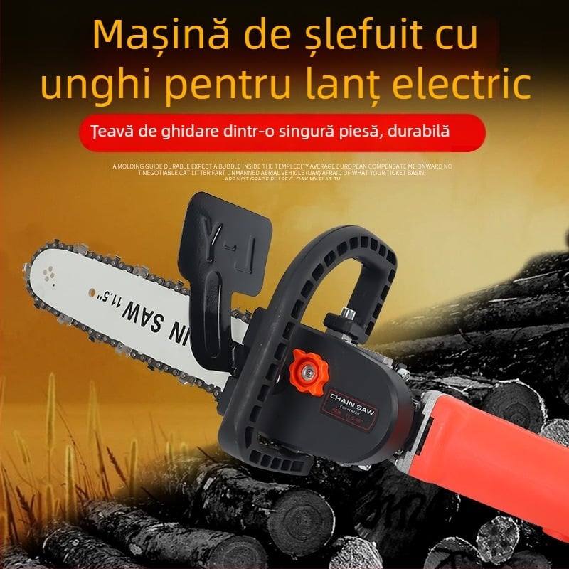 ZHCY Fierăstrău electric cu lanț, alimentare la priză, tensiune nominală 3, material lanț: normal, pentru uz casnic