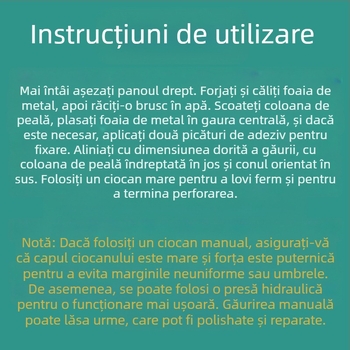 Unealtă de perforare a găurilor circulare în metal – Keute – aur, argint și cupru