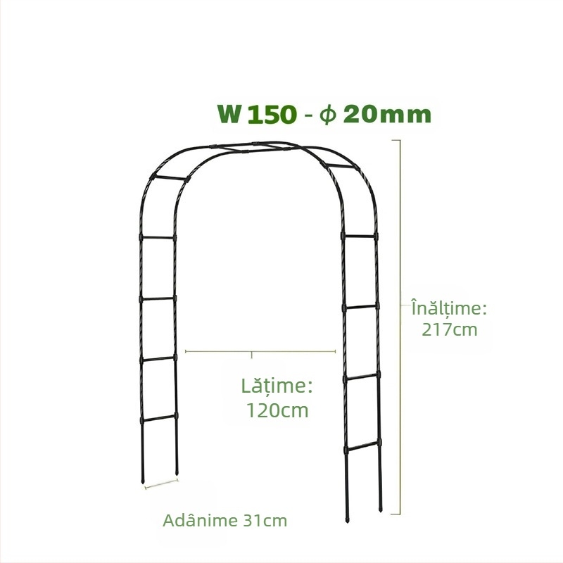 Arc plastic pentru plante cățărătoare, pentru trandafiri și viță-de-vie, modular, stil pastoral, decor de grădină pentru podea