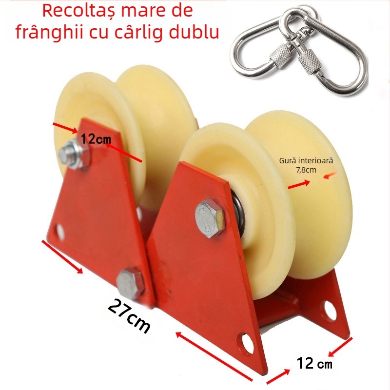 Rola manuală pentru lucru la înălțime cu tambur dublu pentru frânghie, roată de protecție și retractor pentru colțul pereților – Runfa Power Technology