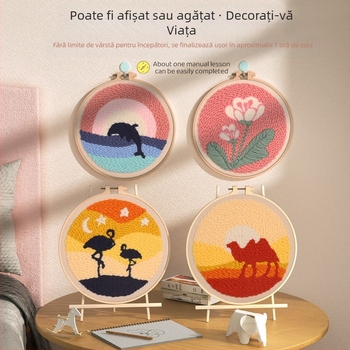 Kit broderie croisée pentru peisaj – stil modern minimalist, broderie în stil pictură în ulei
