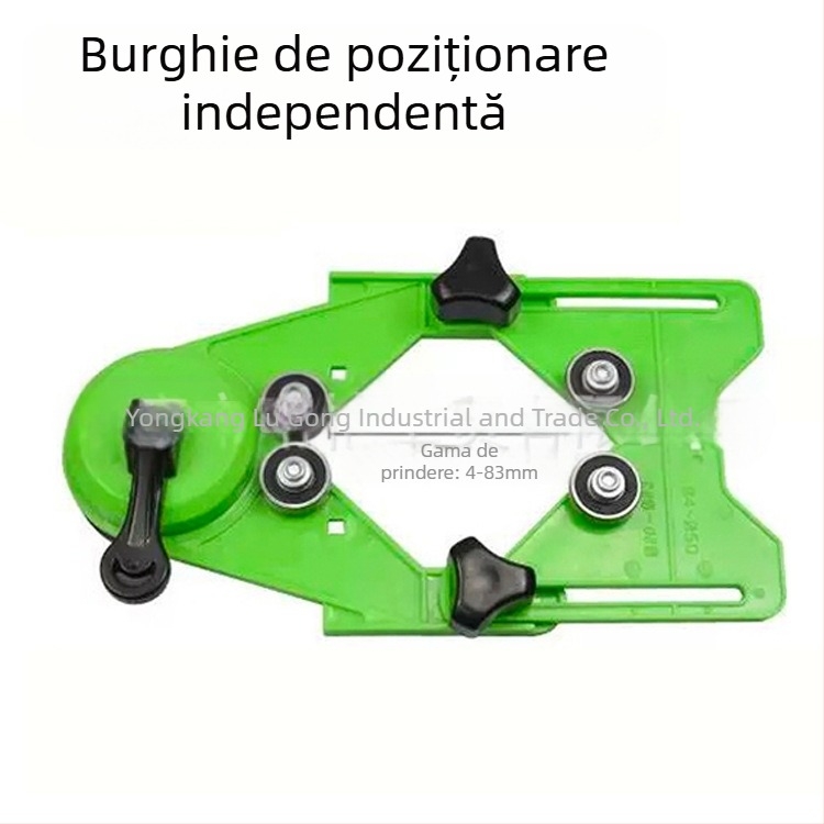 Poziționator de găuri pentru plăci și sticlă cu ventuză — găurire universală, precizie înaltă
