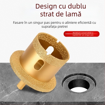 Meier Shield MH0189 Diamant unghiular pentru găurire în blaturi din piatră și ceramică — Proces de brazare, destinat prelucrării pietrei